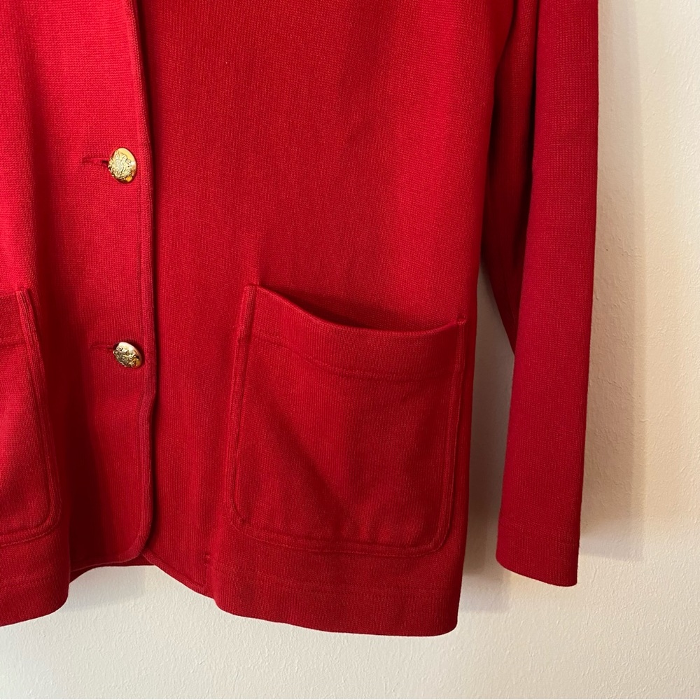 Lauren Ralph Lauren Notch Lapel Collar Long Sleeve Button Front Cardigan - Picture 5 of 12